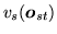 $ v_s({\mbox{\boldmath $o$}}_{st})$